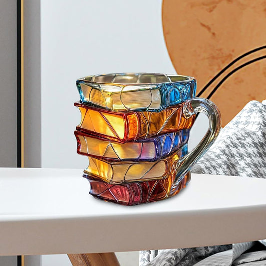 Rivexo 3D Multicolor Textured Glass Mug