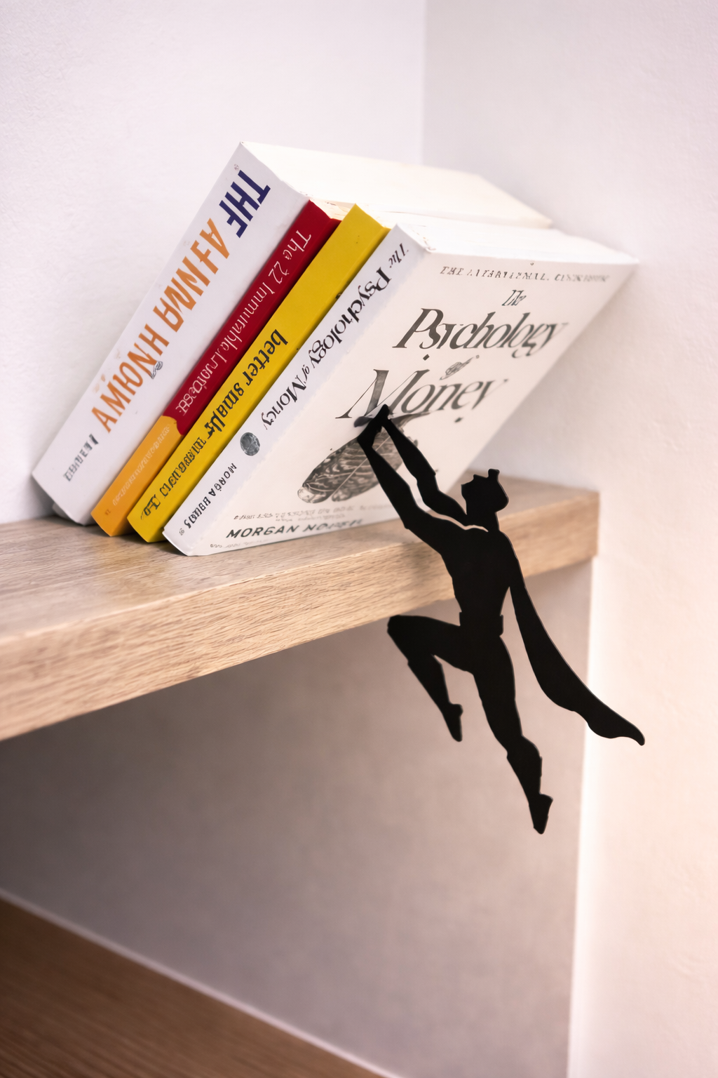 Superhero Bookend – Floating Illusion Shelf Support