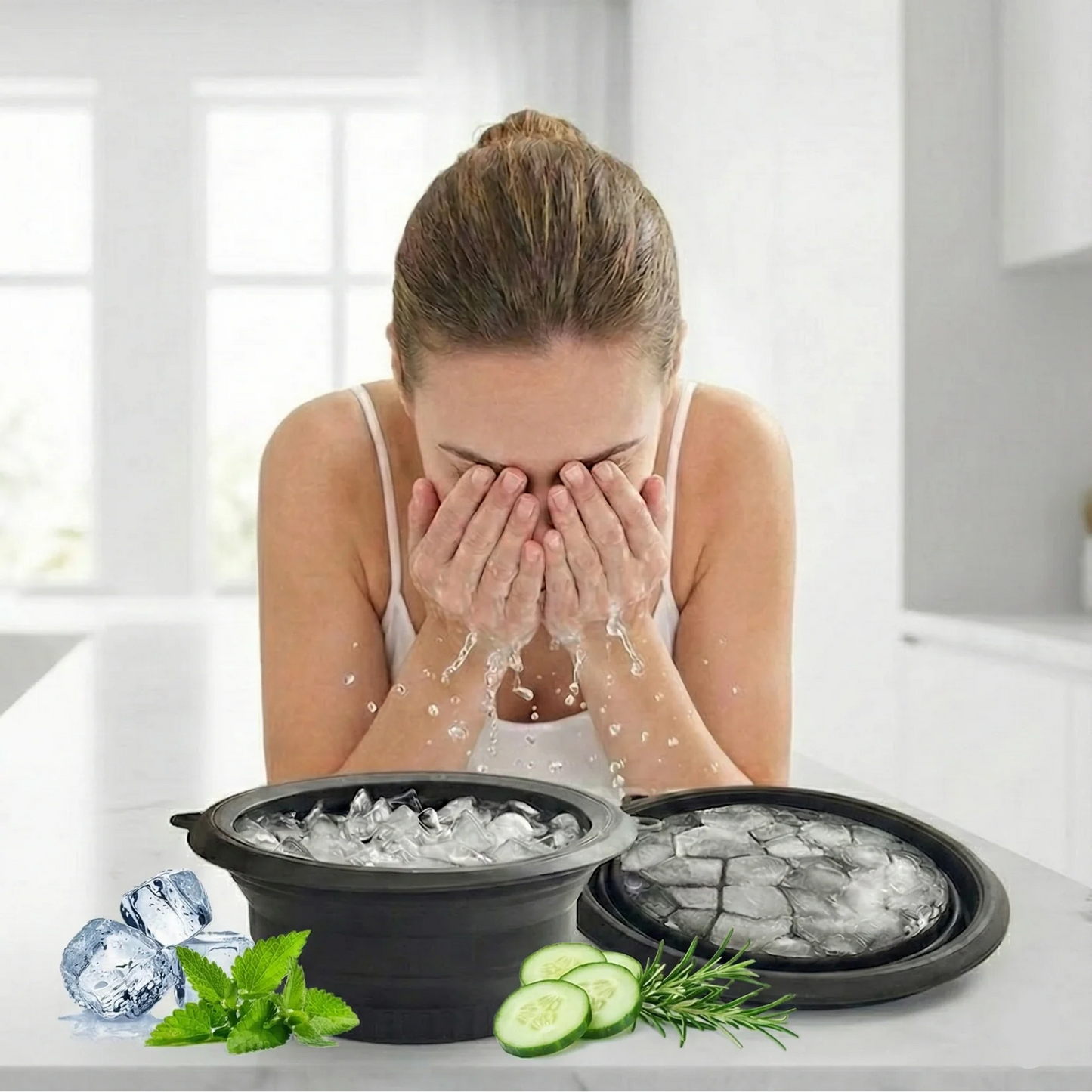 Premium Silicone Face Ice Bowl