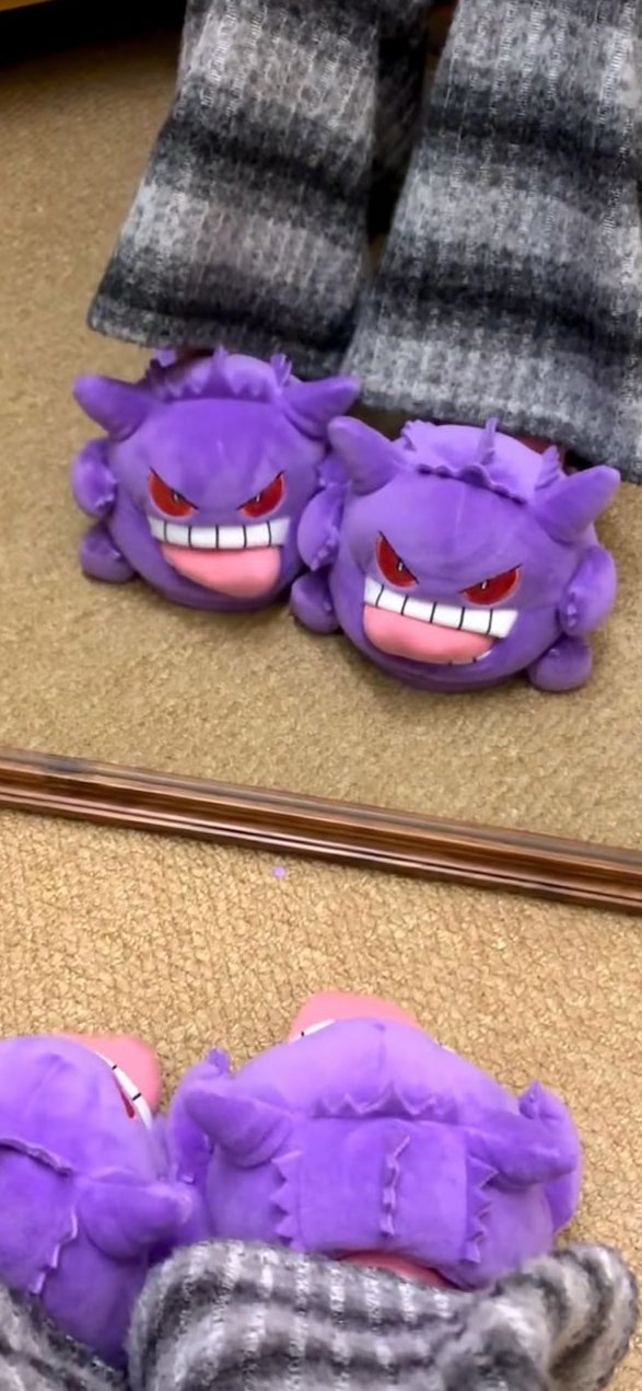 Gengar Plush Slippers - Cozy Pokemon Character Shoes For Adults