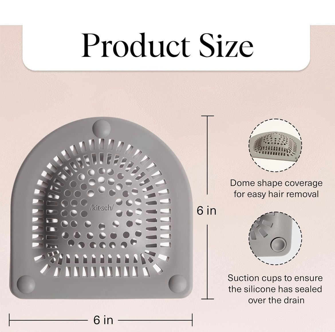 Flexible Silicone Sink Strainer & Hair Catcher