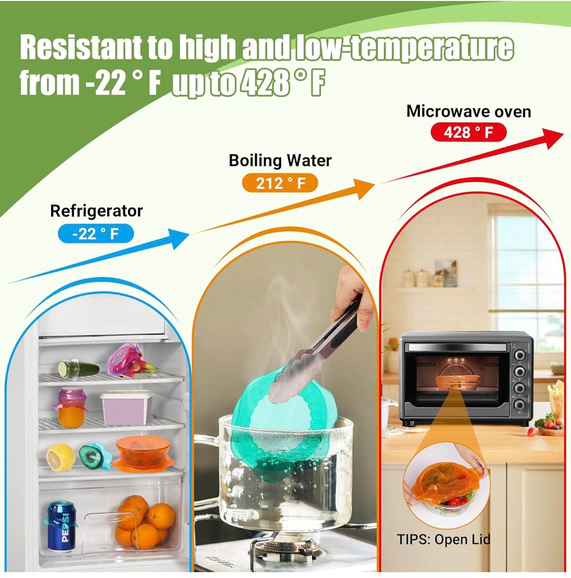 Silicone Stretch Lids for Food Storage
