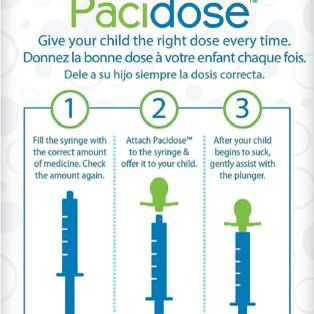 Dr. Brown's Pacidose Pacifier and Liquid Baby Medicine Dispenser with Oral Syringe and  Pacifier Bulbs- 0-6m