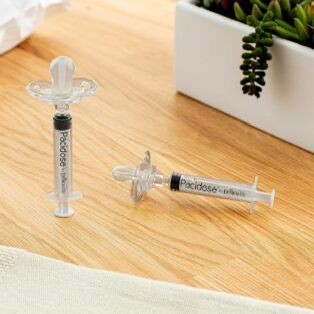 Dr. Brown's Pacidose Pacifier and Liquid Baby Medicine Dispenser with Oral Syringe and  Pacifier Bulbs- 0-6m