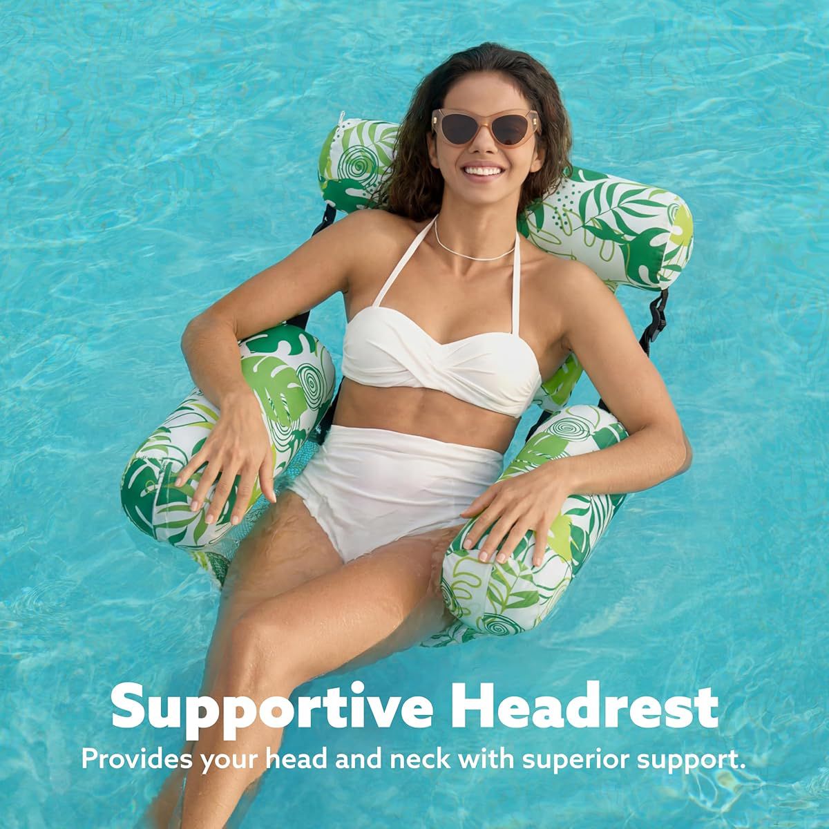 🌴 Inflatable Adjustable Floating Pool Hammock