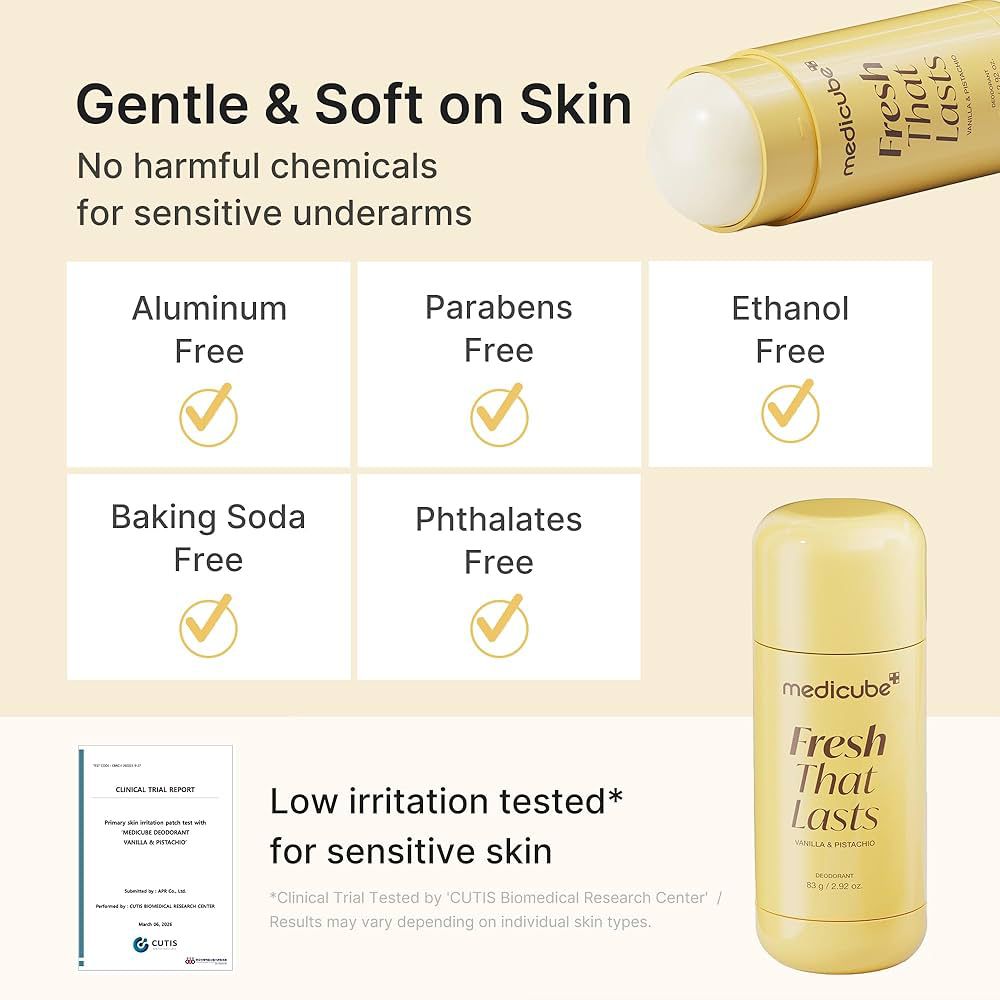 ✨ Medicube Fresh That Lasts Deodorant – Vanilla & Pistachio 🌿🍦