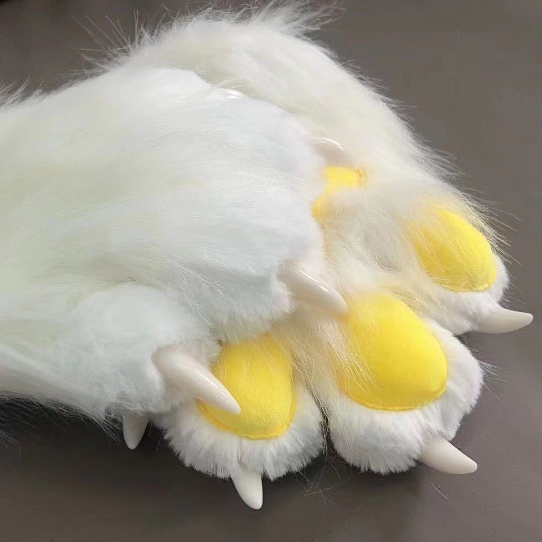 Furry Cat Paw Gloves