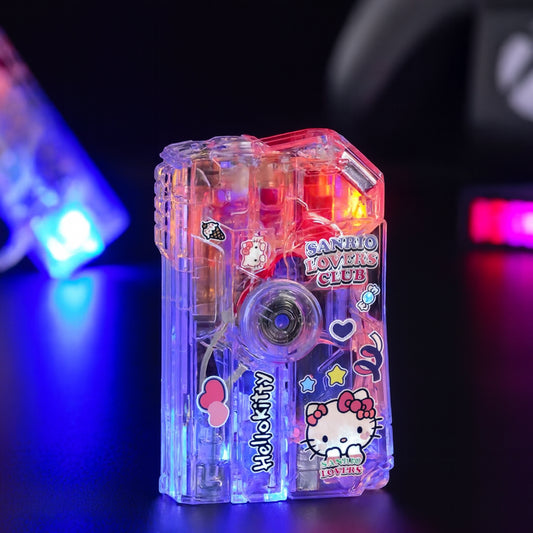 Luminous Fingertip Spinner Folding LighterTransparent Rotating